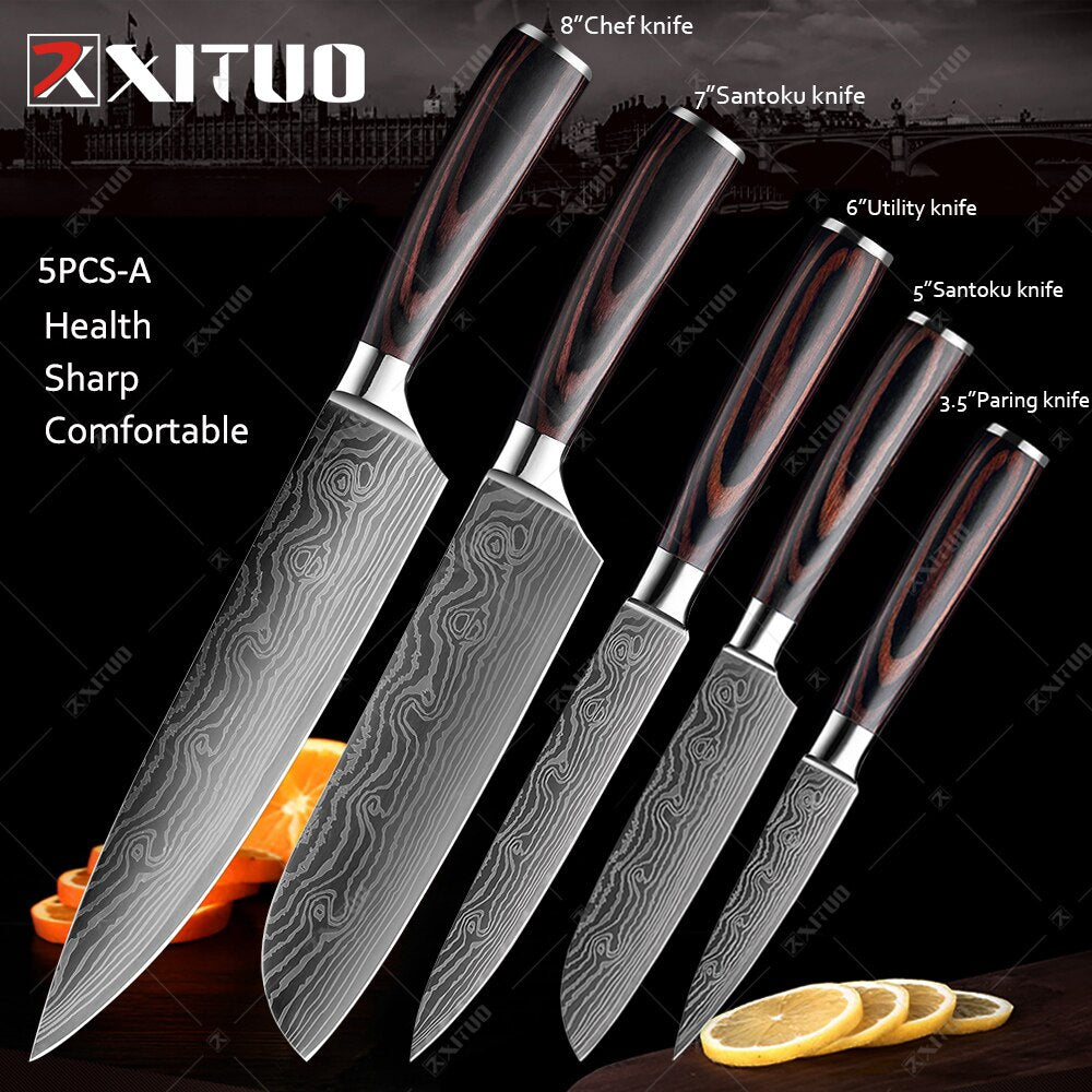 XITUO Paring Knife 5inch Kitchen Knife Forged from German Stainless Steel Sharp  Paring Knife for Cutting