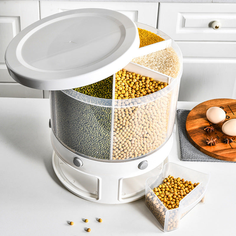 Food Storage Box Rotatable Multi-functional Dividing Bucket Household