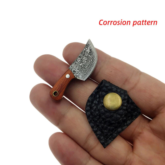 Kitchen Knife Keychain Portable Real Blade Letter Cutter Knives Accessories - Corrosion Pattern 1 - Knife Depot Co.