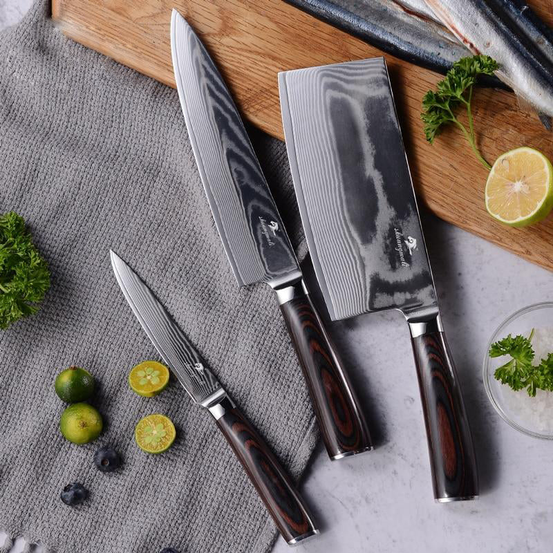KD - 3 Pcs Stainless Steel Kitchen Chef Knife Set - Knife Depot Co.