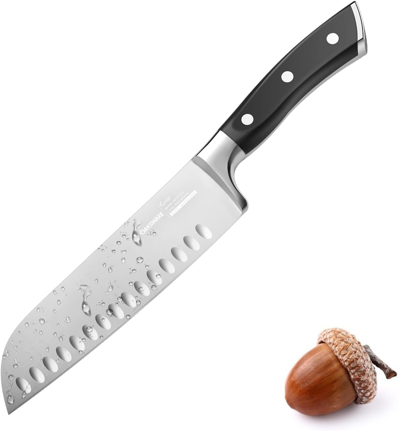 KD 7" Santoku Knife Razor Sharp Cutting Chopping Chef Knife