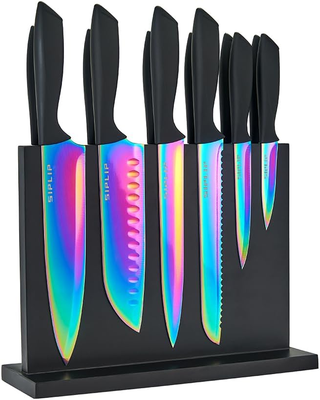 KD 15 Pieces Kitchen Knife Set with Magnetic Knife Holder