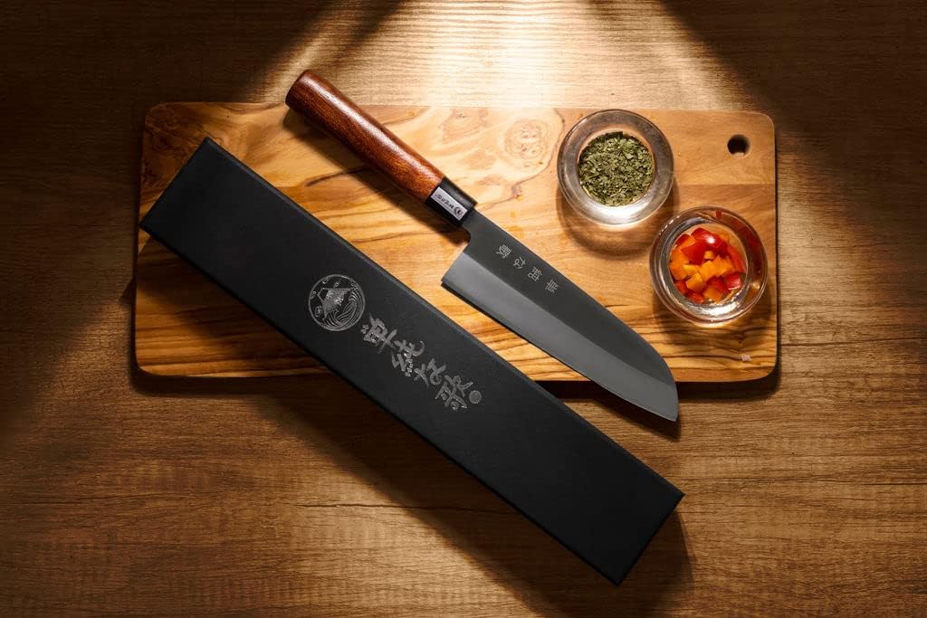 KD Traditional Japanese Santoku Kitchen Chef Knife with Gift Box