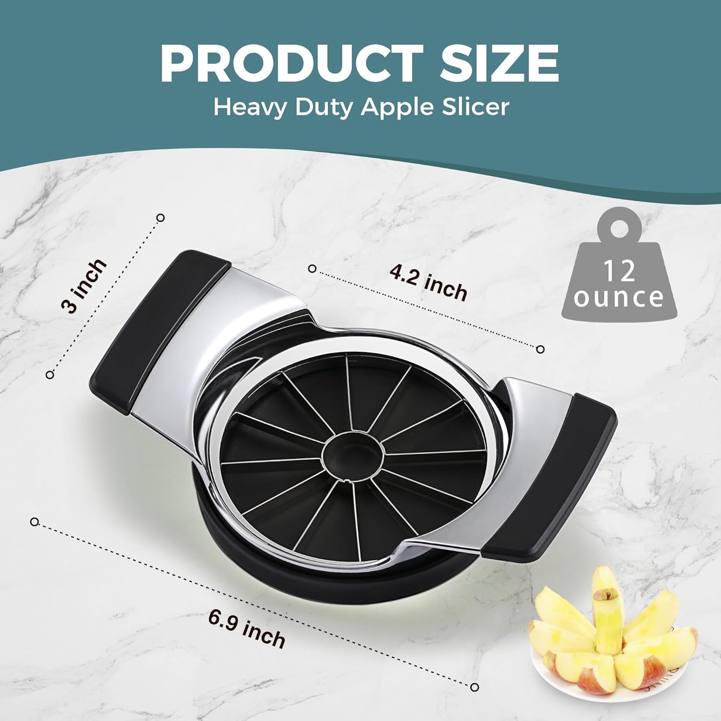 KD Fruit Slicer with 12 Blades: Apples, Pears  Kitchen Slicer Tool