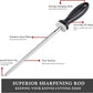 KD 12 Inch Knife Sharpener Rod with Ergonomic PP Handle