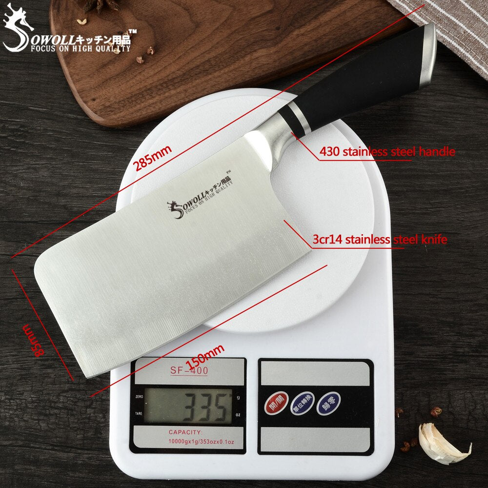 KD 7 inch Professional Stainless Steel Cleaver Meat Fish Chopping Knife - E.6 Chopping knife - Knife Depot Co.