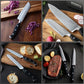® KD Kitchen Knife Block Set German Stainless Steel Knife with Built-In Sharpener