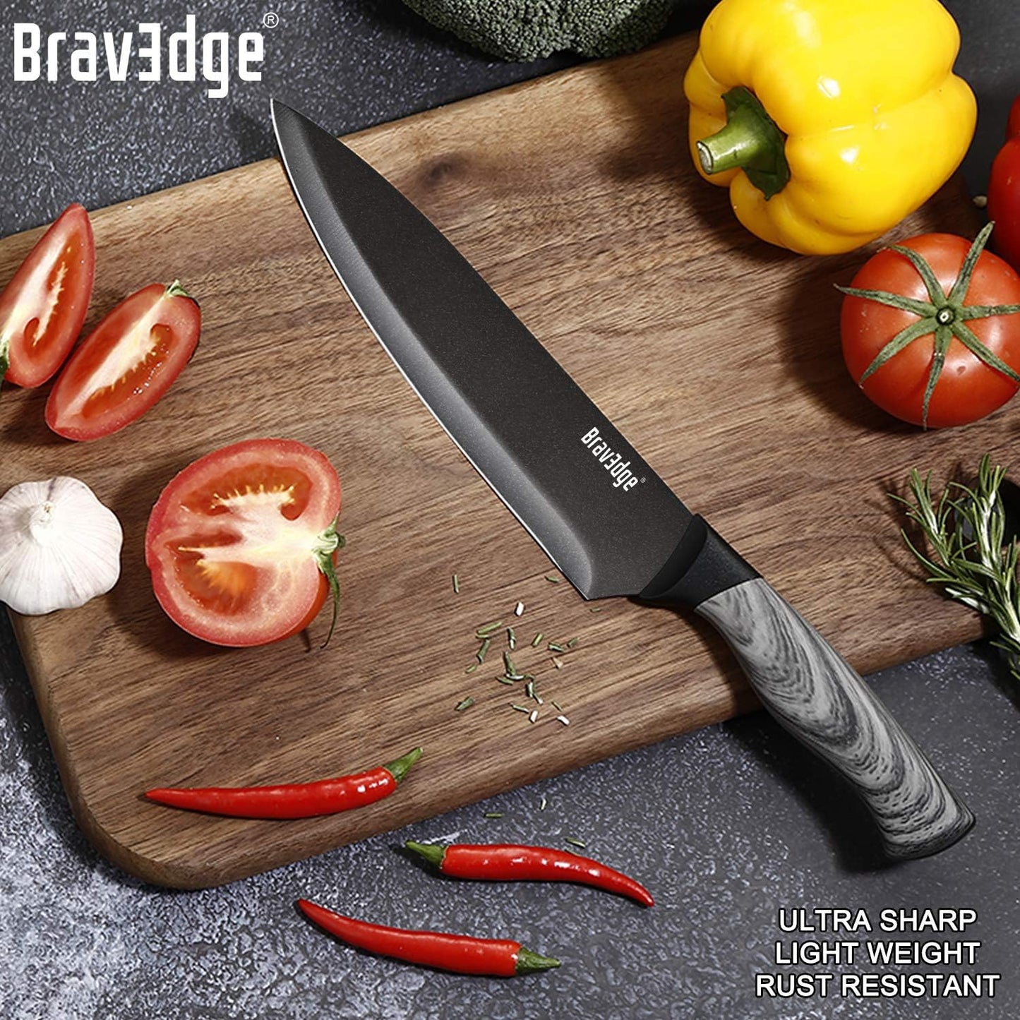 KD Kitchen Knife Stainless Steel Ultra Sharp Knife with Sheath