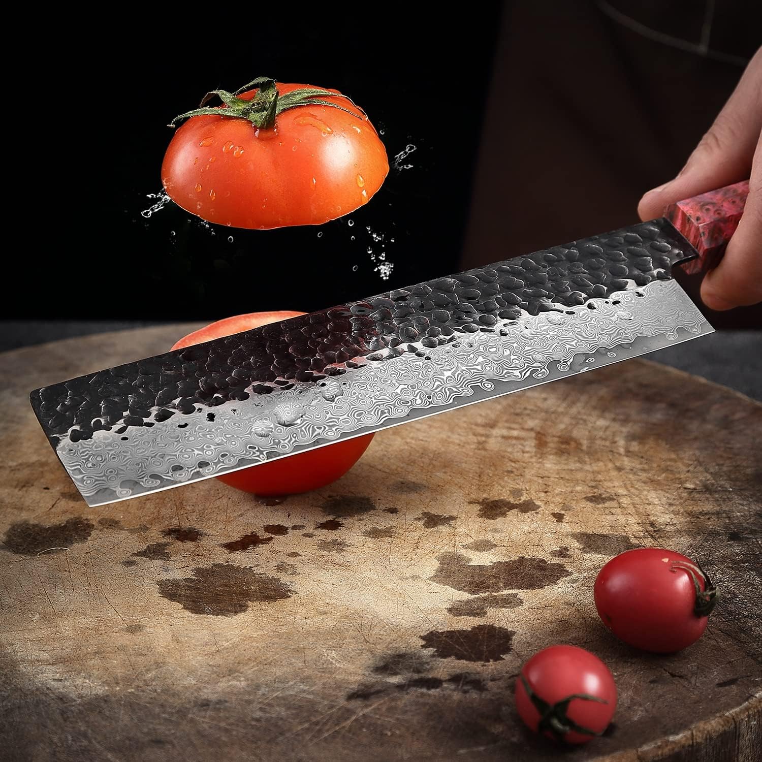 KD Nakiri Knife Japanese 67 Layer Damascus Steel with Gift Box