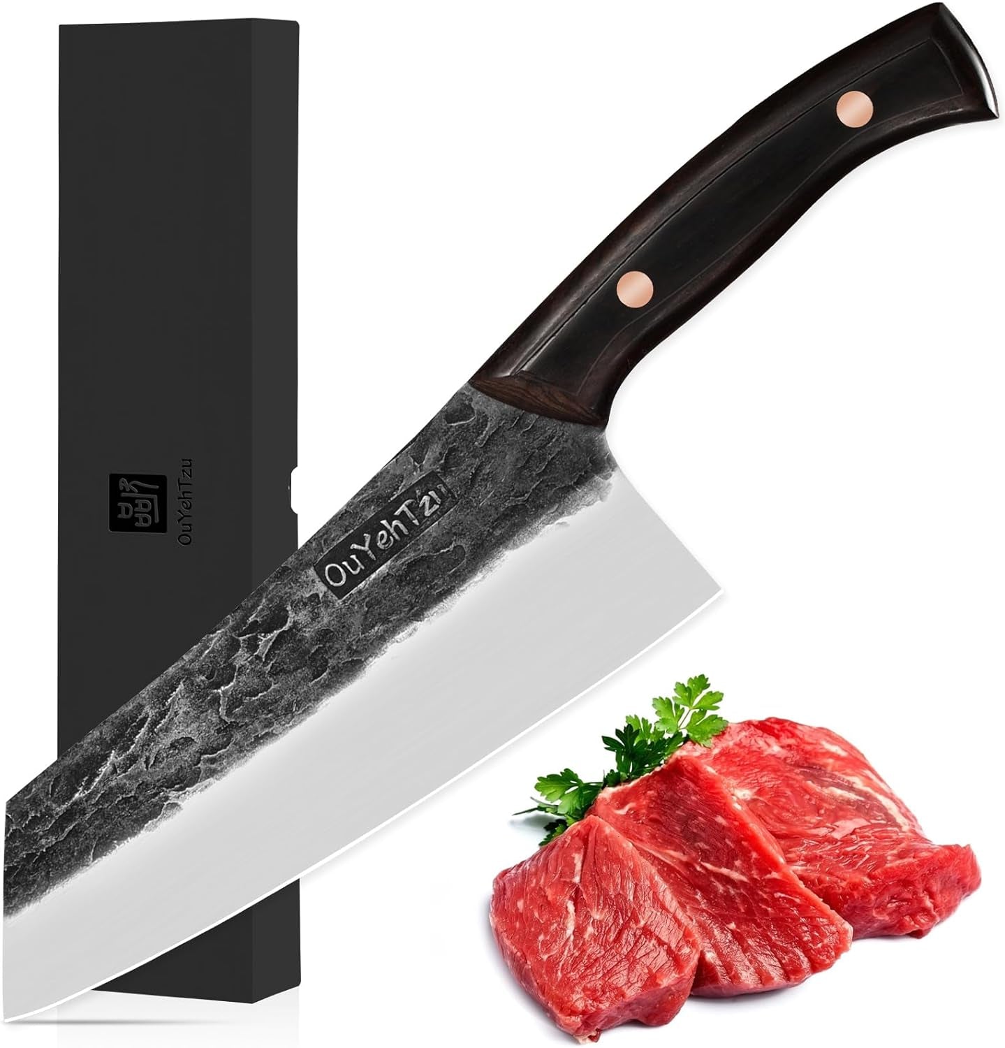 KD Forged Kiritsuke Kitchen Kitchen Knife Cleaver with Gift Box