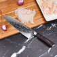 8 Inch Santoku Knife, Japanese Chef Knife, Professional Knife for Kitchen, German High Carbon Stainless Steel Full Tang Handle Sharp Durable Kitchen Knife Ideal for Housewarming Gift