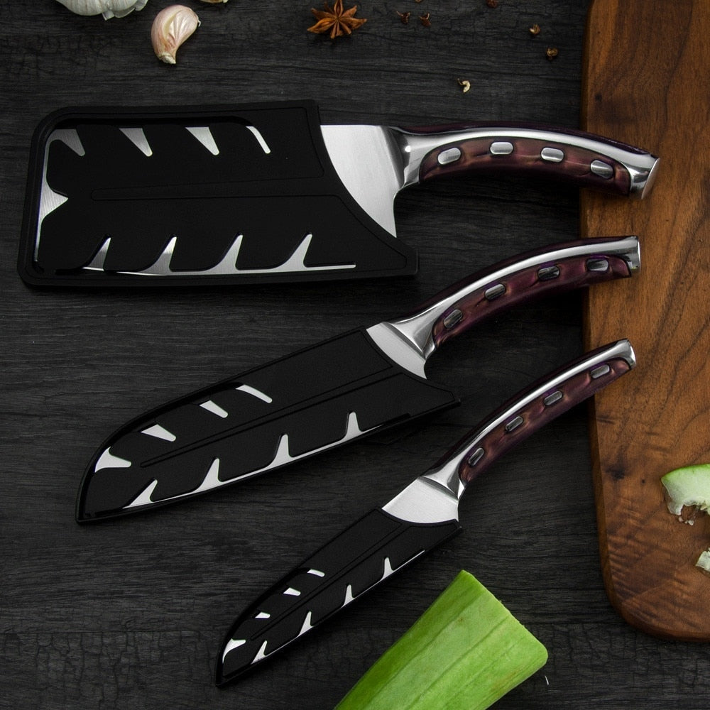KD Slicing Knife Super Sharp Stainless Steel Kitchen Knife Set