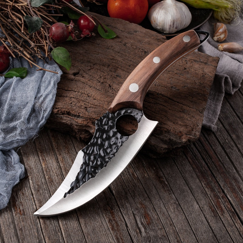 Viking Knife Meat Cleaver Knife Hand Forged Boning Knife with