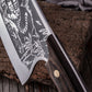 KD Butcher Knives Kitchen Chopping Knife with Pattern