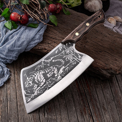 KD Butcher Knives Kitchen Chopping Knife with Pattern