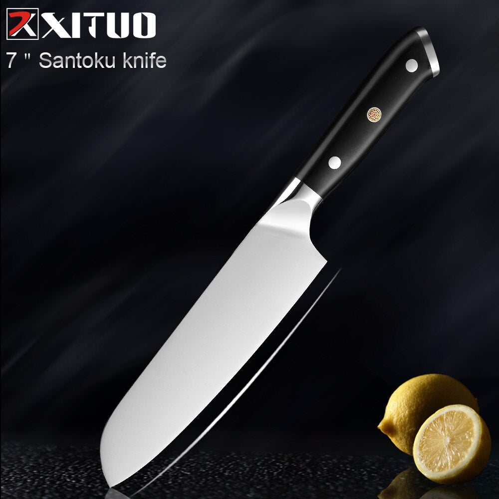 KD Kitchen Knife Set German Steel Chef Knife with Block