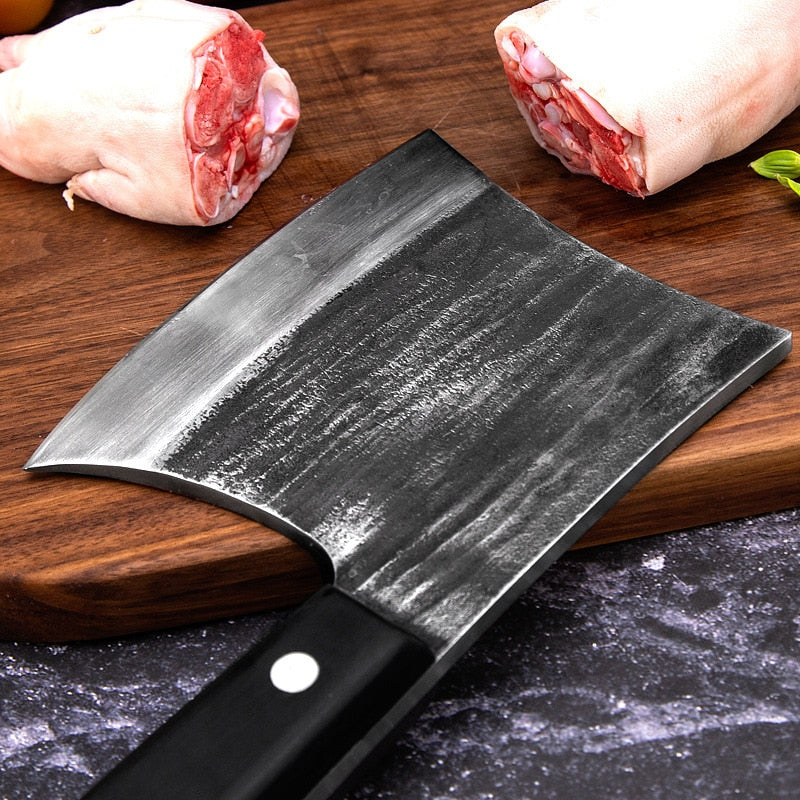Heavy Duty Bone Knife Meat Cleaver Chopper Forged Chef's Butcher Viking  Knife