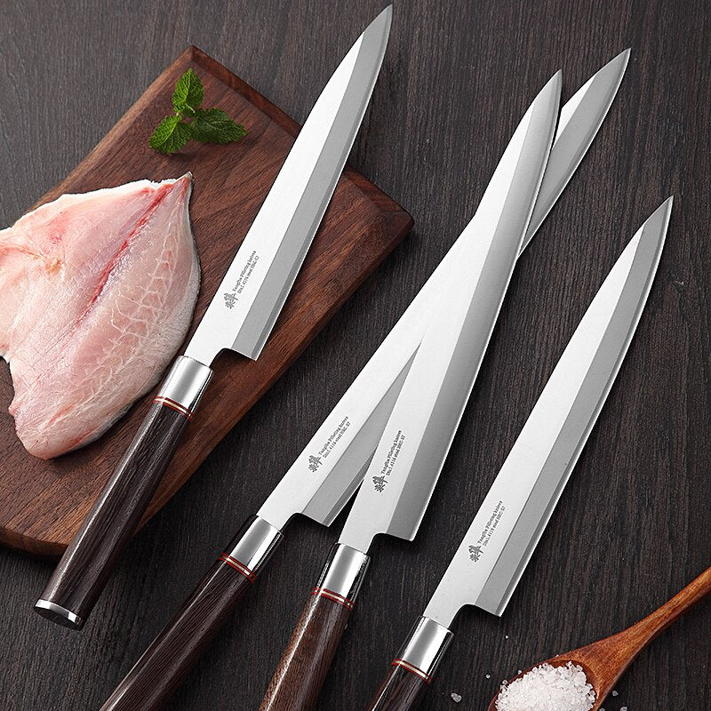 KD Japanese  sashimi knife Yanagiba Filleting Knives Sushi Germany imports 70Cr15MoV steel Cleaver Salmon Petty Slicing Peeling