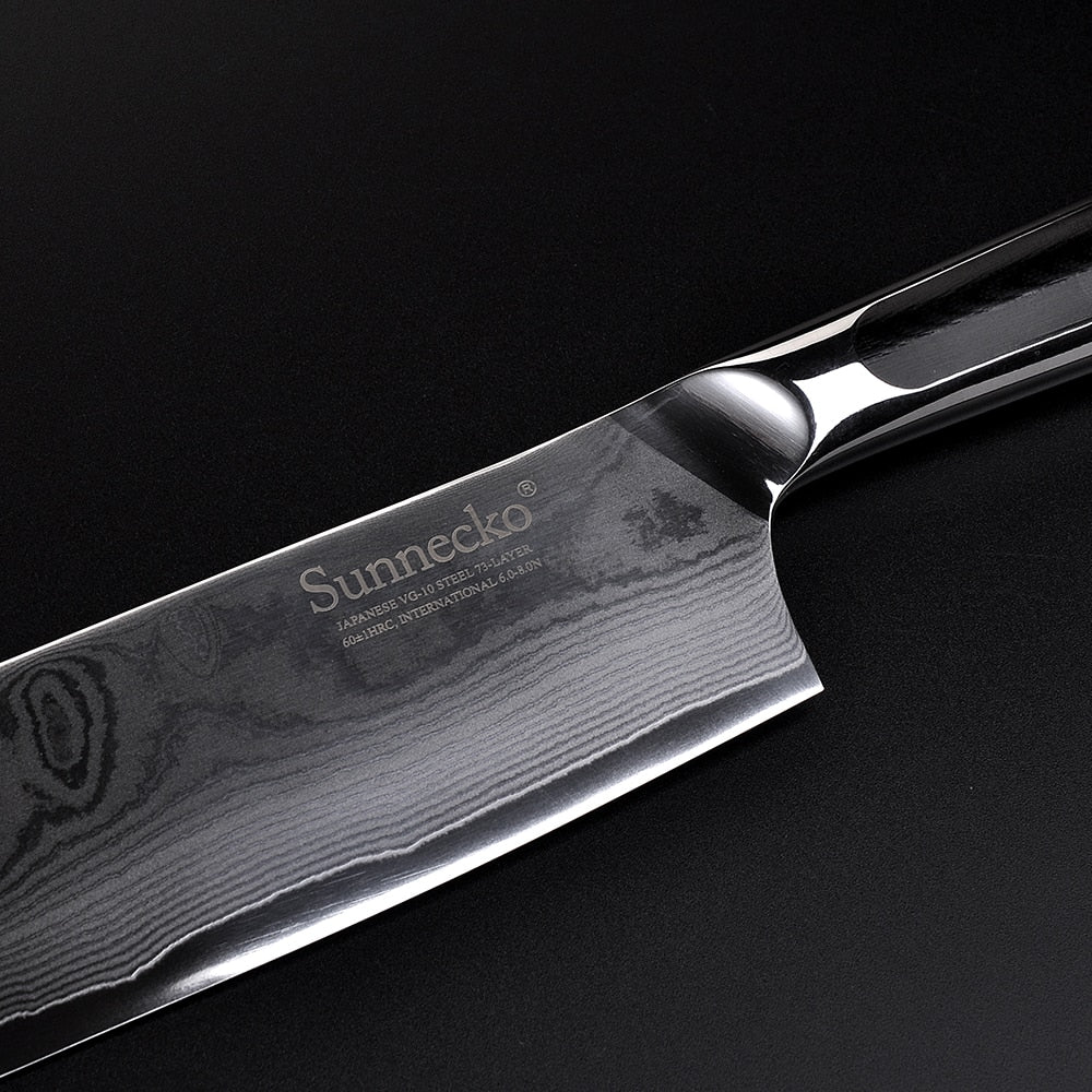 KD Premium 7'' Japanese Cleaver Knives Damascus Steel Kitchen Knife