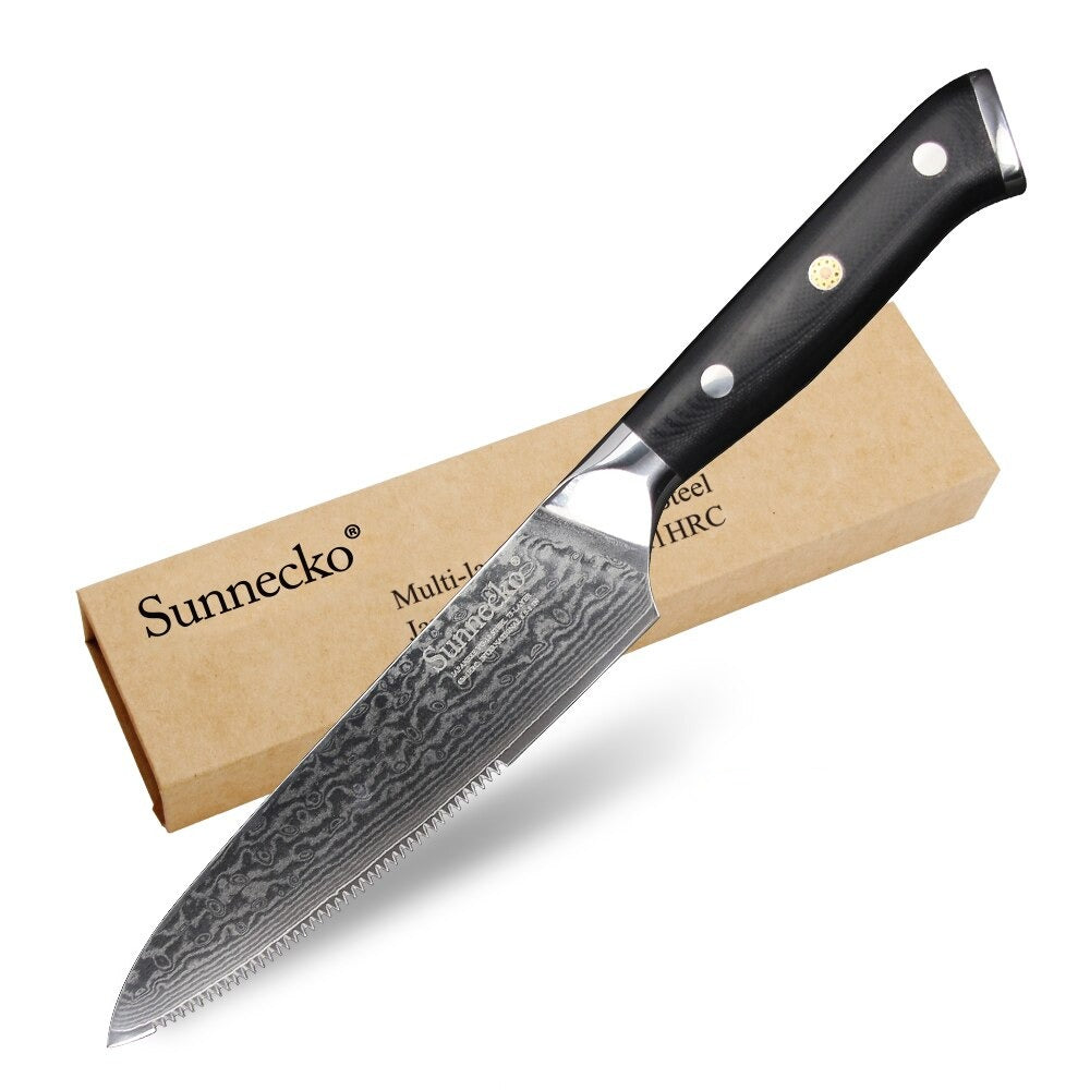 KD 5" inch Kitchen Knives Damascus Steel Steak Knife