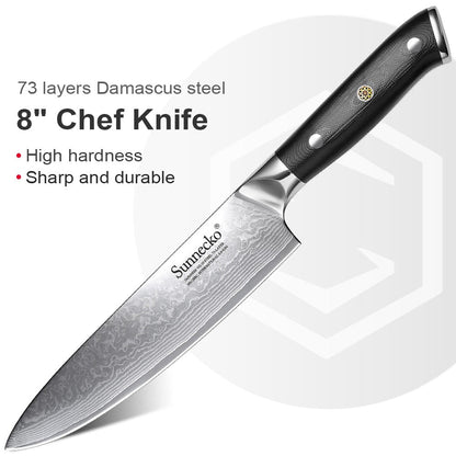 KD 8" Chef's Knife Sharp Japanese Steel Blade Kitchen Knives
