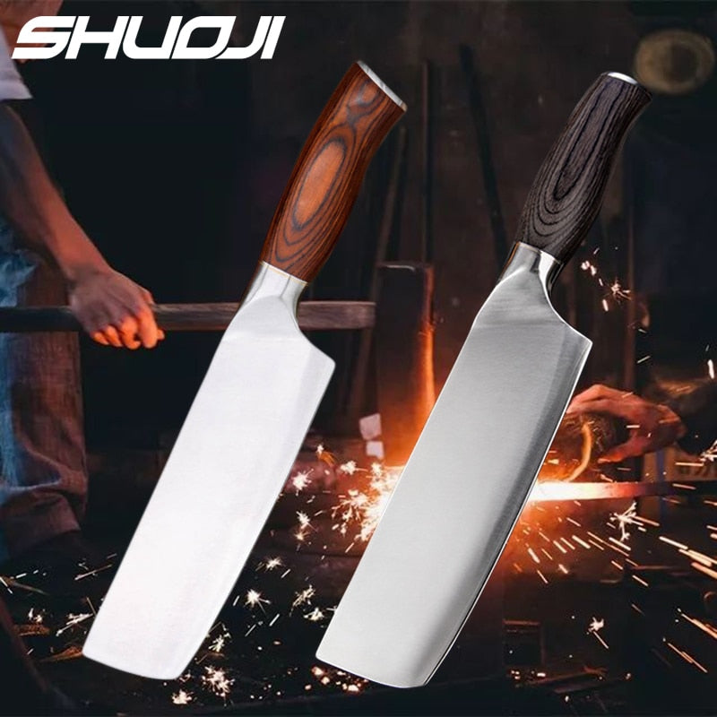 Stainless Steel Kitchen Knife Vegetable Cutter Meat Slicer Cleaver