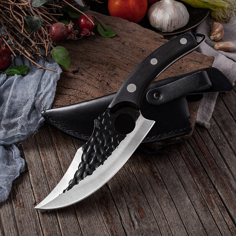 KD 6'' Meat Cleaver Butcher Knife Hand Forged Boning Knife