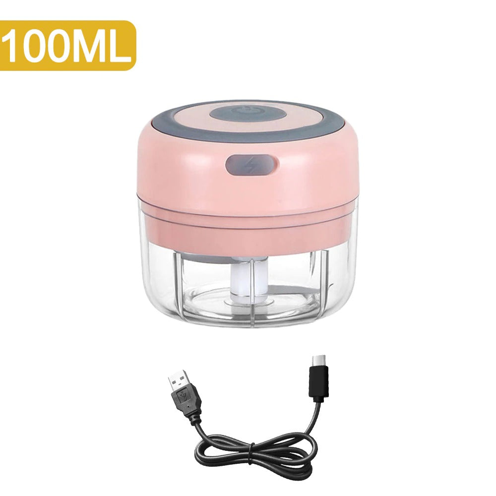 Fancy Electric Garlic Chopper, Portable Cordless Mini Food Processor,  Rechargeable Vegetable Chopper Blender for Nuts Chili Onion Minced Meat and  Spices Pink 