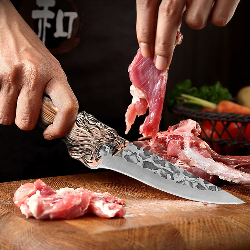 KD Forged Butcher Kitchen Chef Knife Set