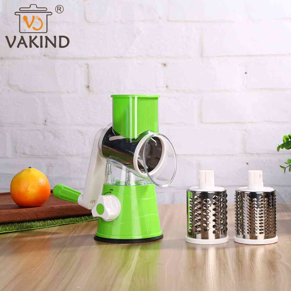 KD Manual Vegetable Cutter Rotating Cutter Stainless Steel Blades