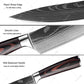 KD Damascus Pattern Stainless Steel Chef Carving Bread Knife Set