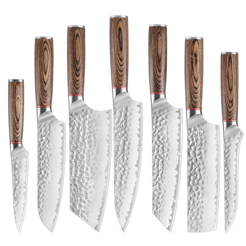 KD 7pcs Kitchen Knife Set Forged Sharp Chef Slicing Knives