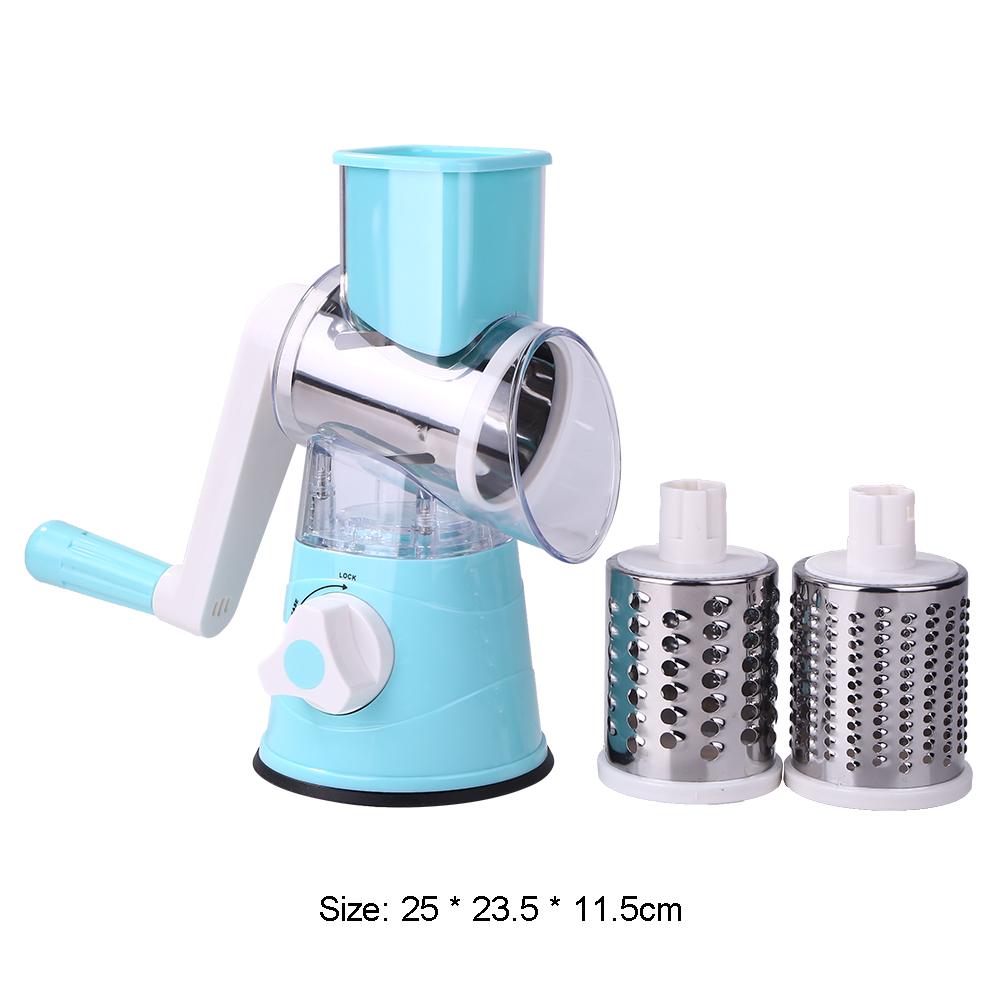 KD Manual Vegetable Cutter Rotating Cutter Stainless Steel Blades