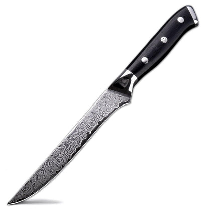 KD Damascus Boning Knife 5.5 Inch vg10 Japanese Damascus Steel Butcher Knife Chef's Kitchen Knives Slicing Filleting Cooking Tools