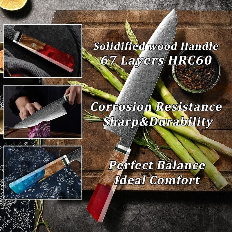 KD Japanese Kitchen Knives Chef Nakiry Santoku Knife