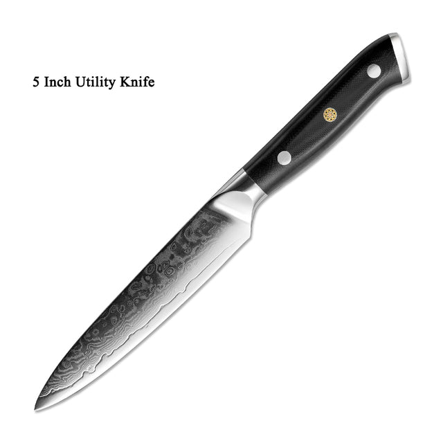 KD VG10 Professional Japanese Santoku Damascus Steel Kitchen Chef Knife
