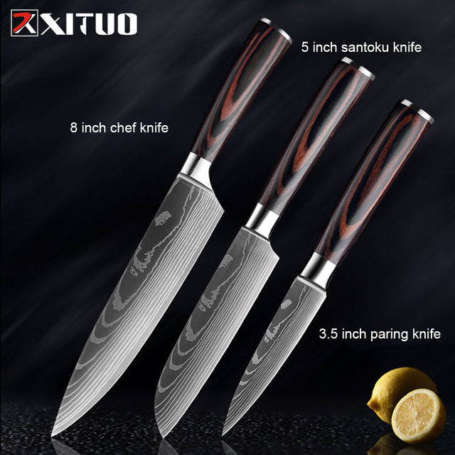 KD Meat Cleaver Chef Kitchen Knife Sets