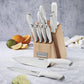 KD 12PCS Kitchen Knife Set Stainless Steel Knives with Block 