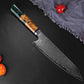 KD Japanese Style VG10 Cored Damascus Steel Kiritsuke Chef Knife - Green - Knife Depot Co.