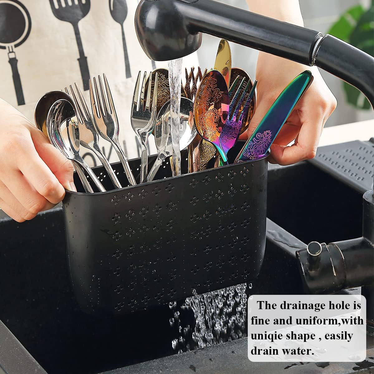 Rainbow Dish Drying Rack over the Sink Tianium Colorful Plating Stainless Steel Dish Rack with Removable Storage Basket