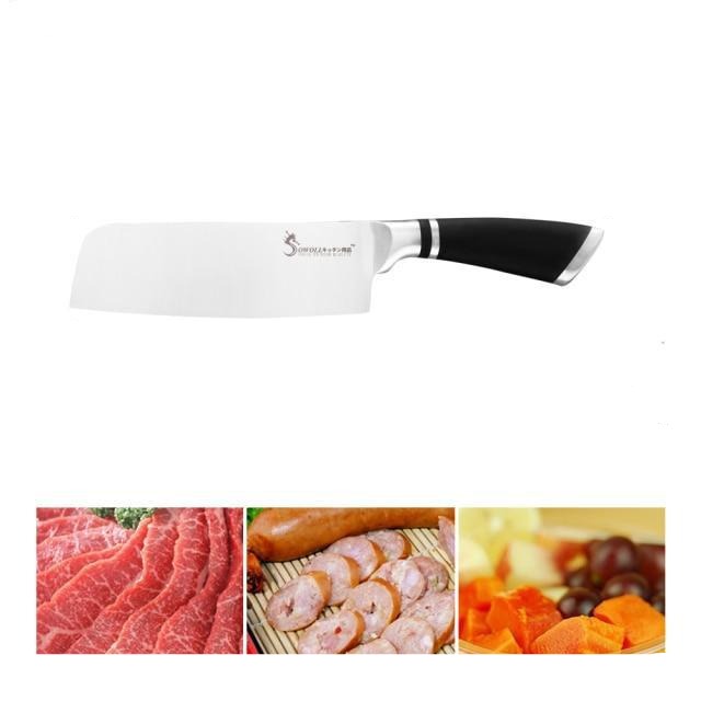 KD 7 inch Professional Stainless Steel Cleaver Meat Fish Chopping Knife - D.6.5 Small knife - Knife Depot Co.