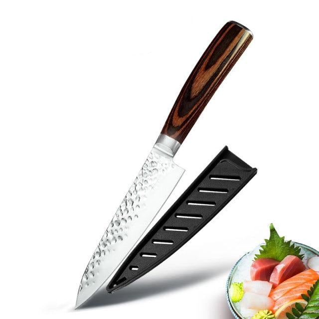 Professional Japanese Chef Knives 8 inch Kitchen Knife Set - 5" Utility knife - Knife Depot Co.