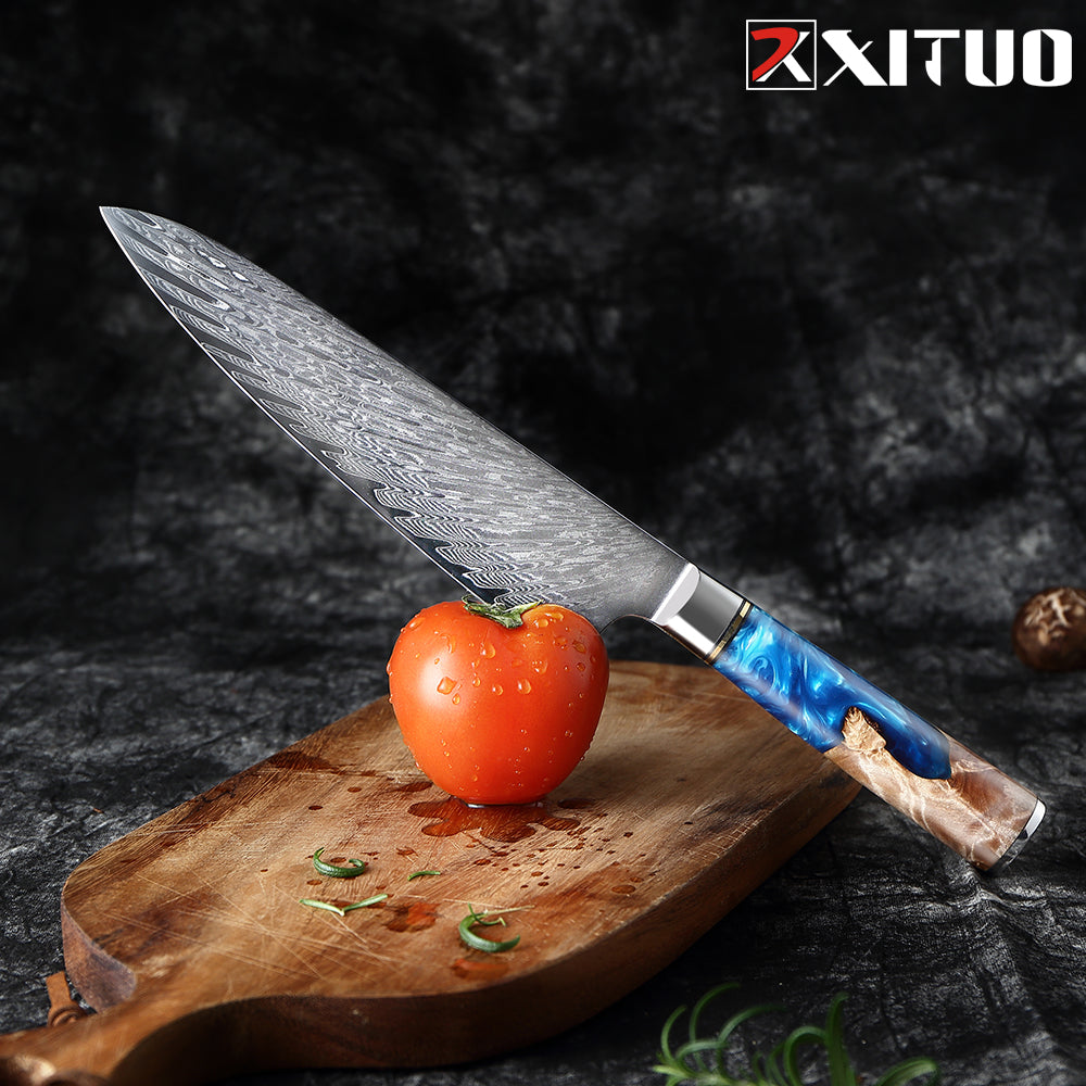 Stainless Steel Kitchen Knife Set  Damascus Steel Kitchen Knives