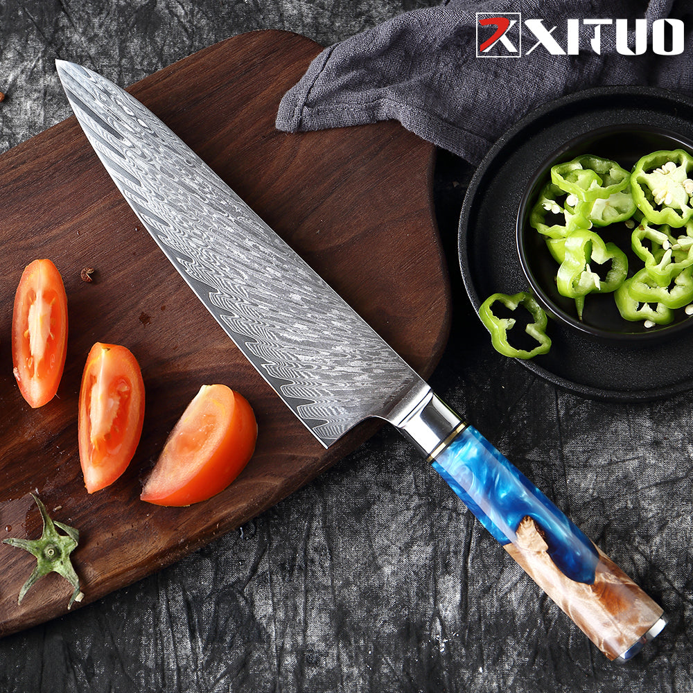 YARENH Kitchen Knife 73 Layers Japanese Damascus Steel Utility