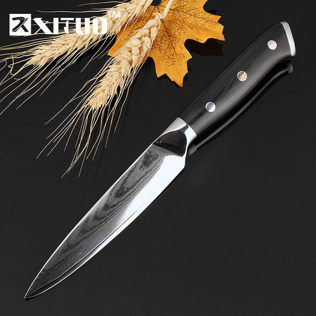 Quality Japanese Chef Knife Santoku Damascus Steel Kitchen Knife - 5" Paring Knife - Knife Depot Co.