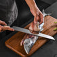 Salmon Filleting Knife 11 inch Damascus Steel Japanese Chef Sushi Knives - Knife Depot Co.