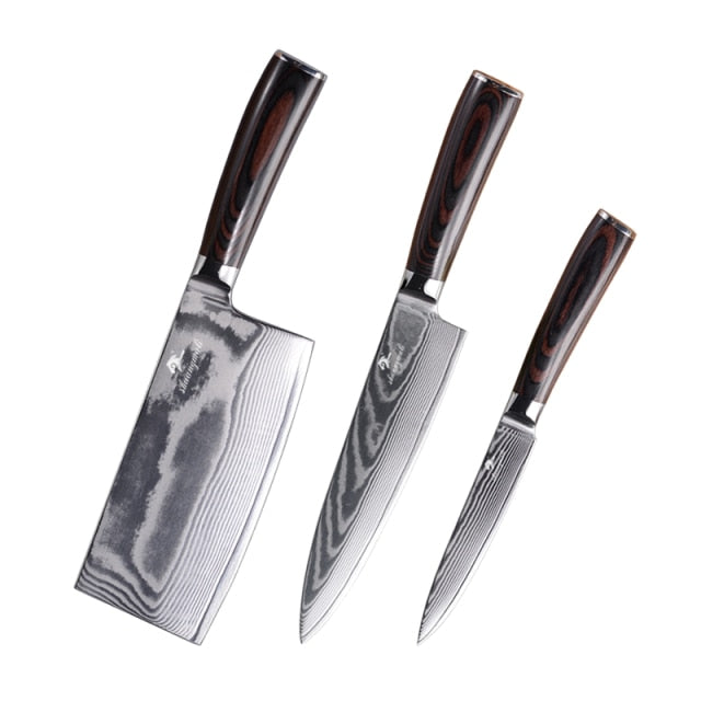 KD - 3 Pcs Stainless Steel Kitchen Chef Knife Set - 3 PCS Knife Set - Knife Depot Co.