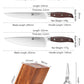 Professional Full 7 PCs German Stainless Steel Slicing Knife Set - Knife Depot Co.