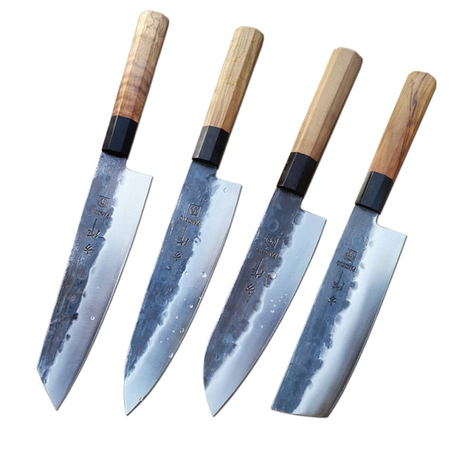 Pro Kitchen Knife Sets Composite Steel Chef Santoku Knives - 4-piece set - Knife Depot Co.