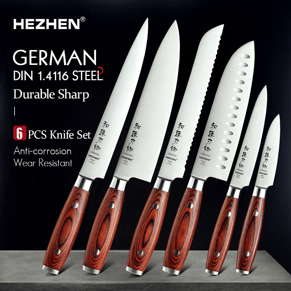 KD German Steel Kitchen Chef's Knife Set